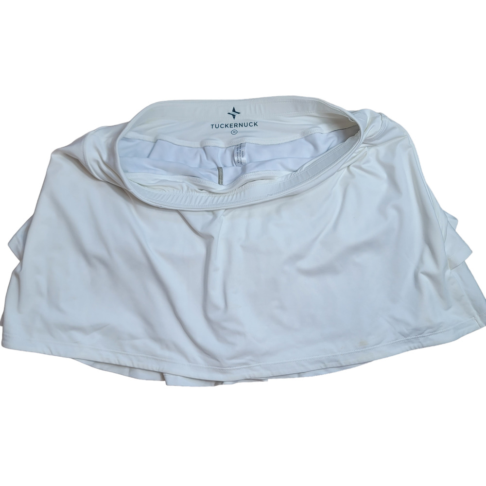 Tuckernuck White and Savannah Tiger Ruffle Skort Women's Size M - Picture 7 of 12